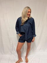 Farrah Denim Short Set